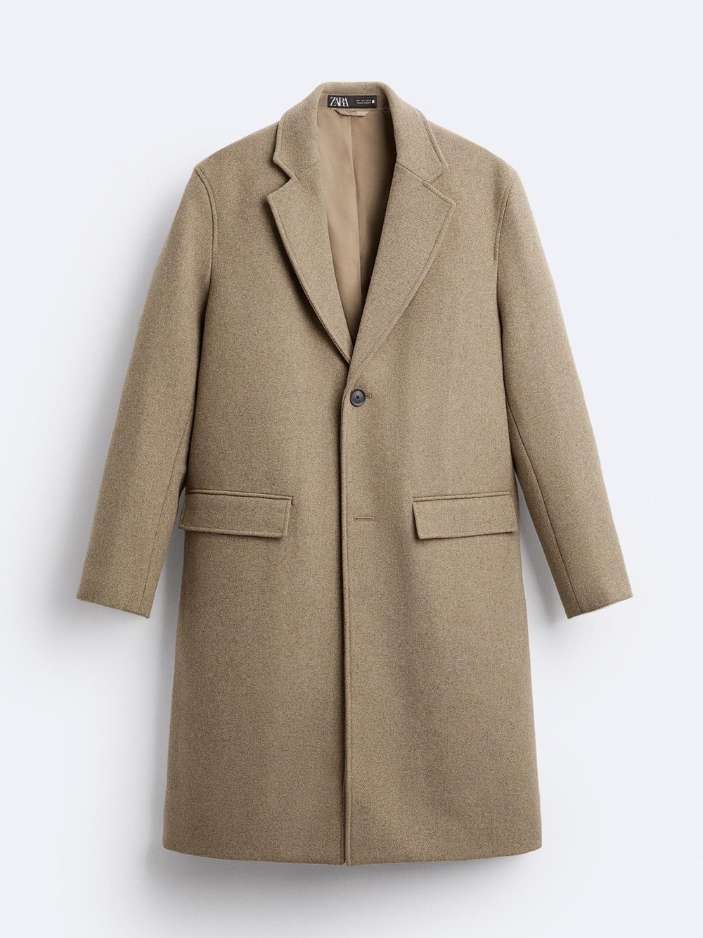 Zara Men's Wool Blend Overcoat